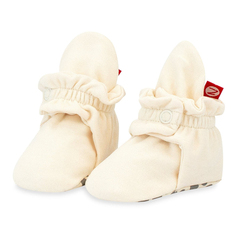 Zutano -	Organic Cotton Gripper Baby Bootie - Cream