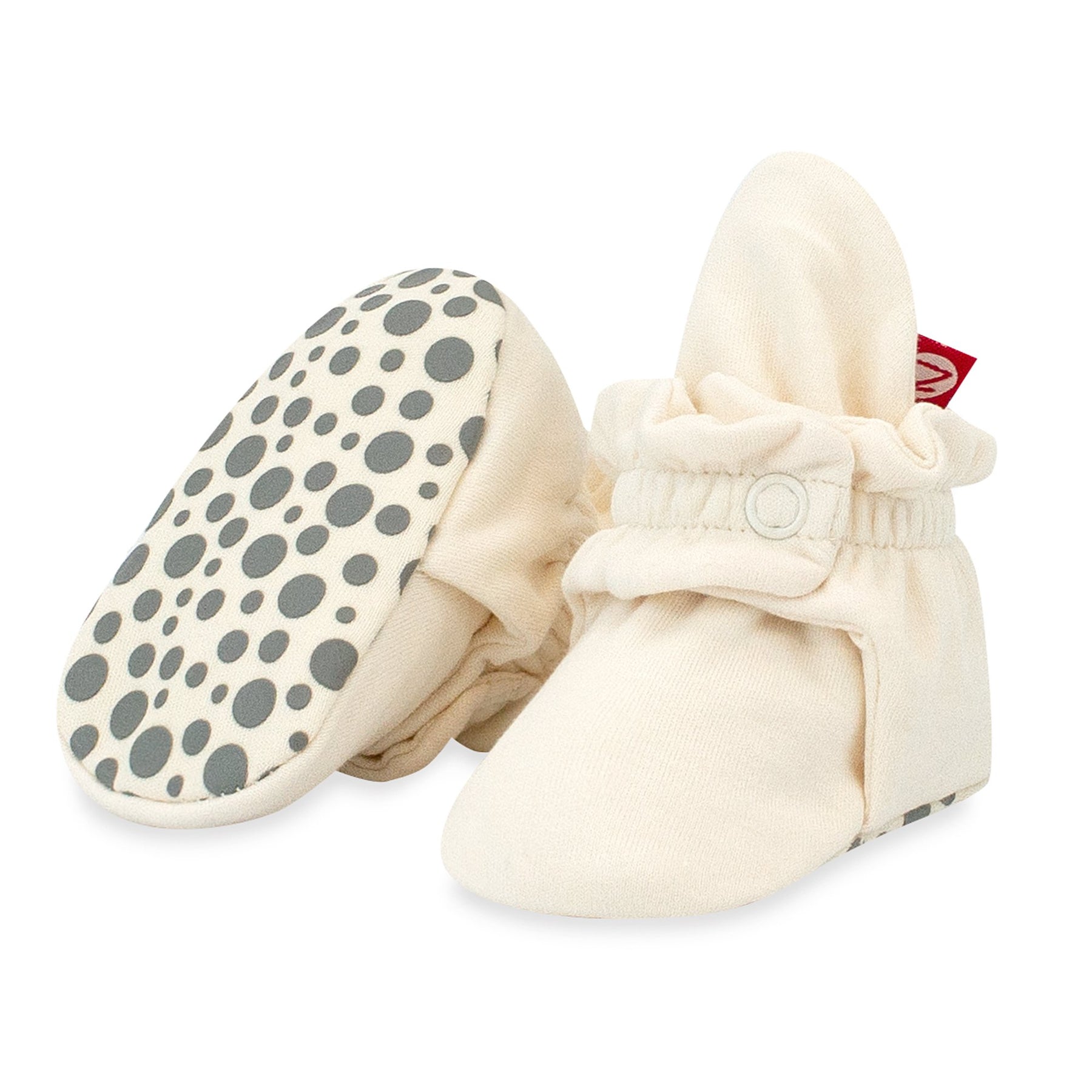 Zutano -	Organic Cotton Gripper Baby Bootie - Cream