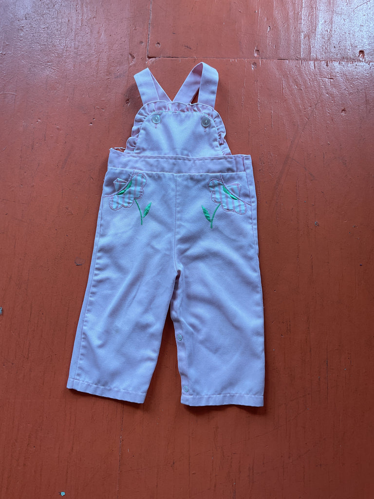 Orphan Darling by Jemima Kirke - 1980s Pink Flower Pocket Overalls