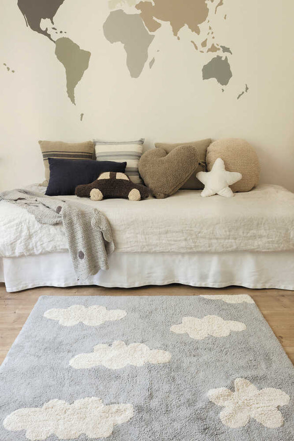 Lorena Canal Washable Rug - Clouds Grey