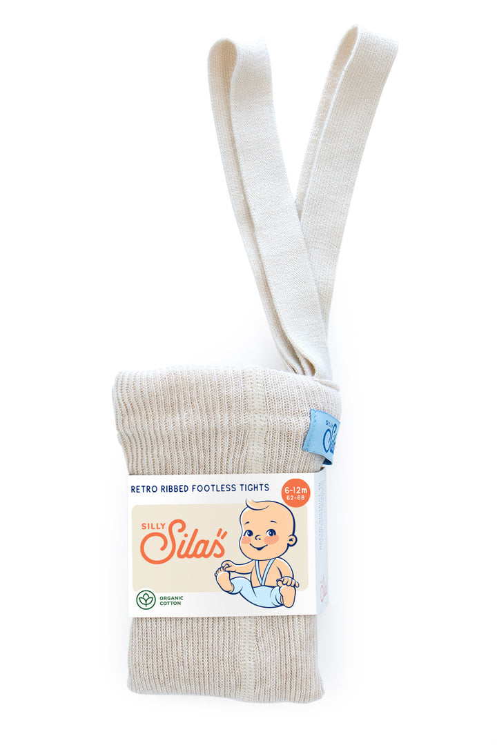 Silly Silas Baby Footless Cotton Tights - Cream Blend