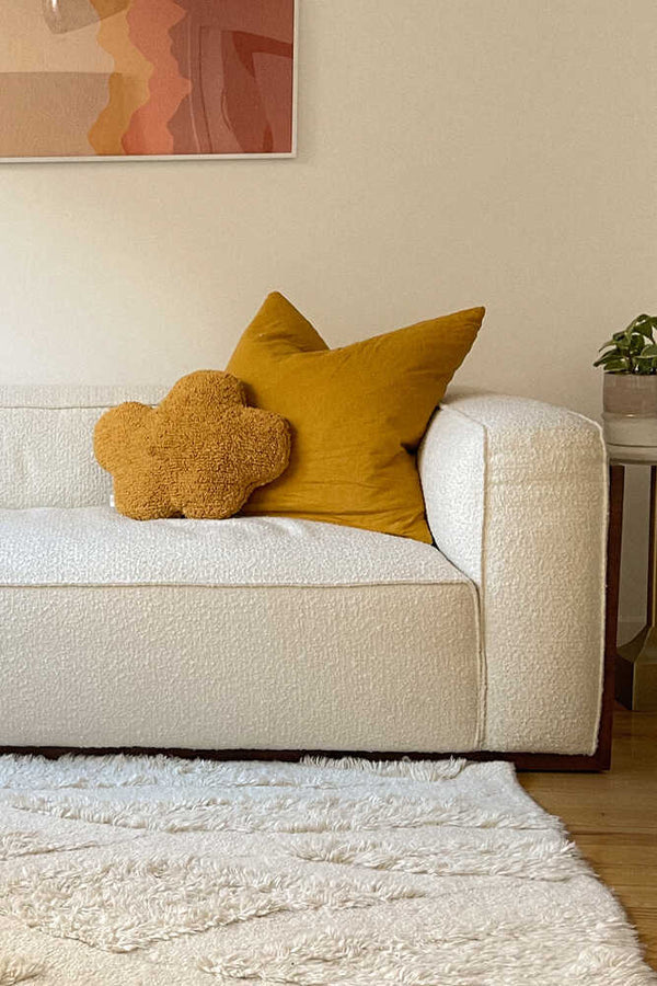 Lorena Canals Knitted Cushion - Cloud Mustard