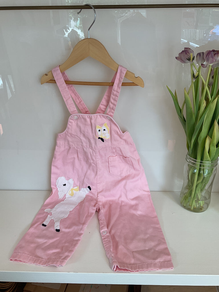 Orphan Darling by Jemima Kirke - 1940s Pink Overall with Lamb and Butterfly
