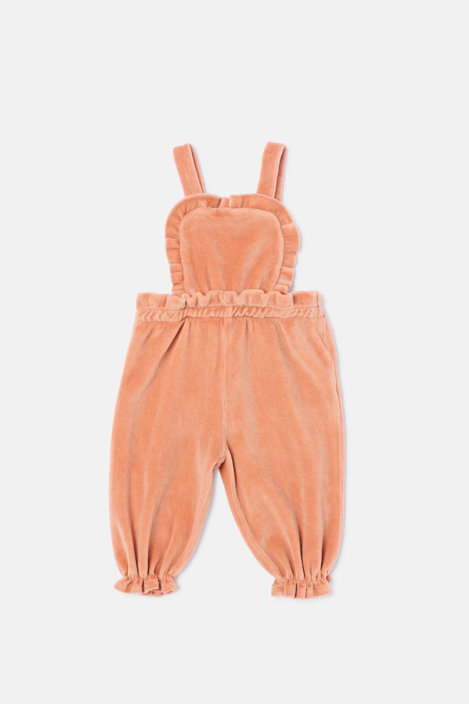 My Little Cozmo Velour Baby Overalls - Pink