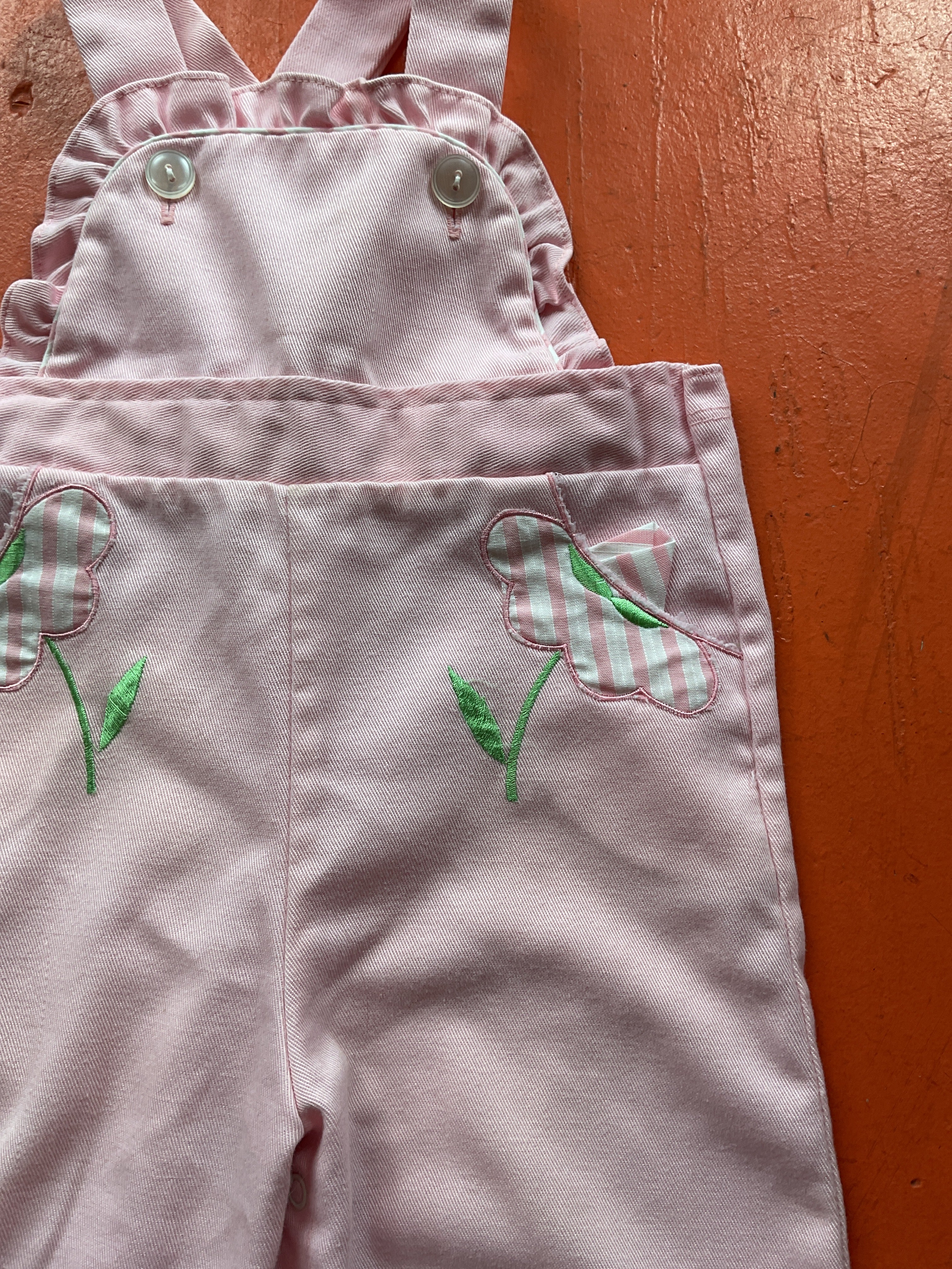Orphan Darling by Jemima Kirke - 1980s Pink Flower Pocket Overalls