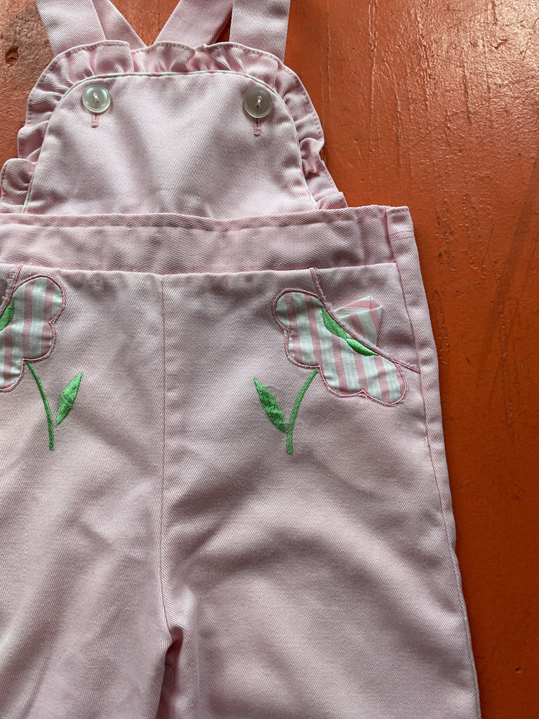 Orphan Darling by Jemima Kirke - 1980s Pink Flower Pocket Overalls