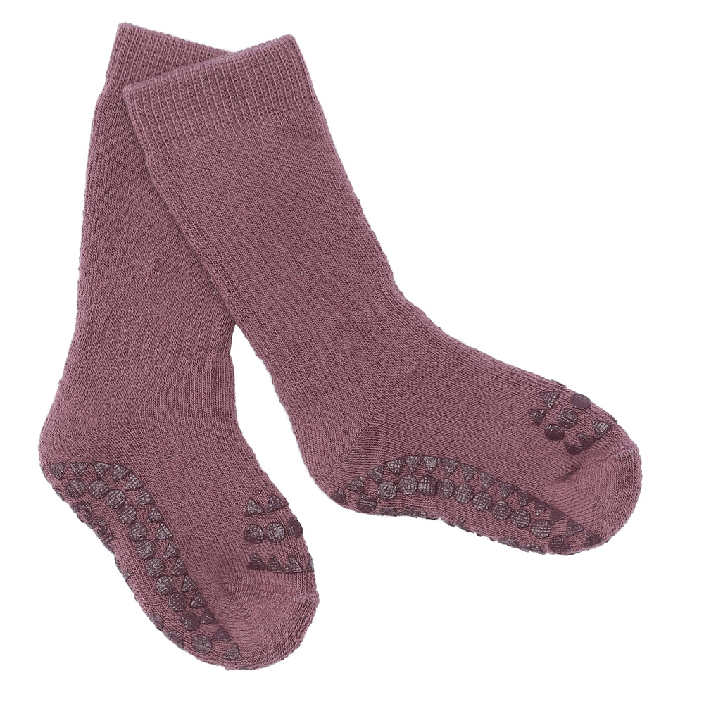 Gobabygo Non-Slip Socks Cotton - Misty Plum