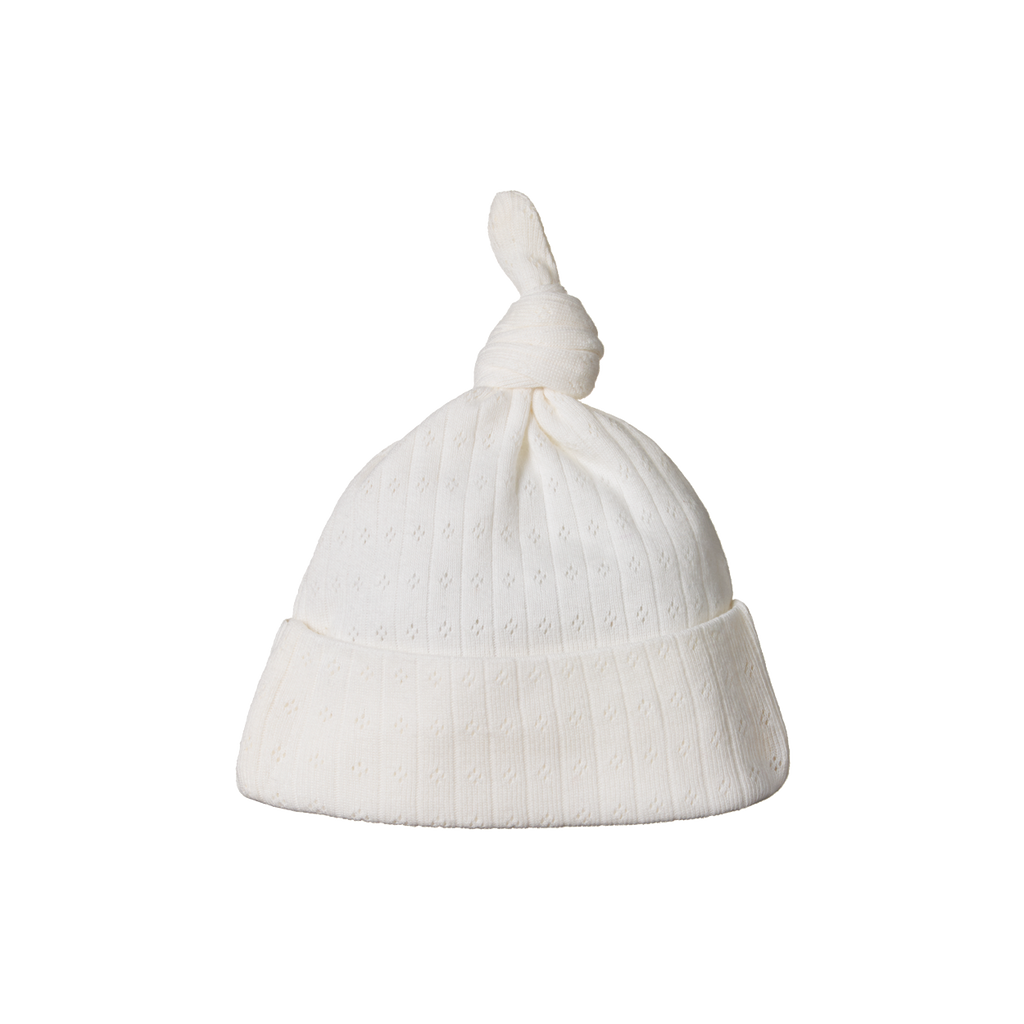 Nature Baby - Pointelle Knotted Beanie