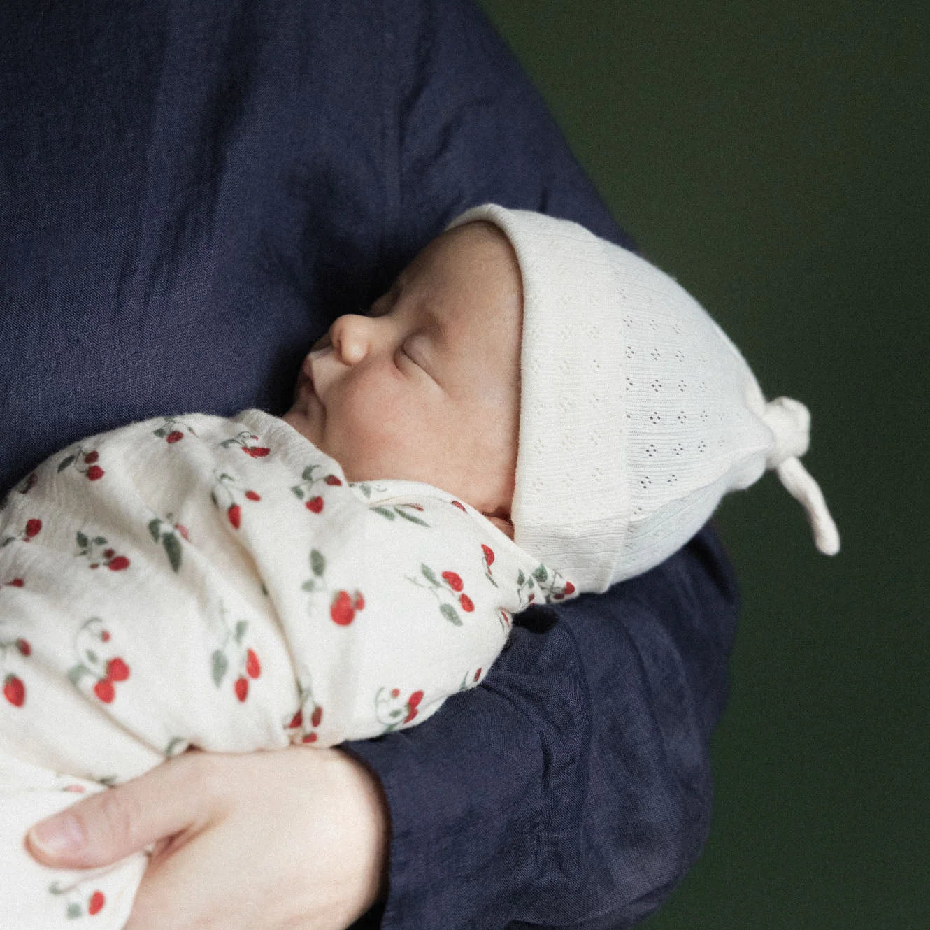 Nature Baby - Pointelle Knotted Beanie - Natural