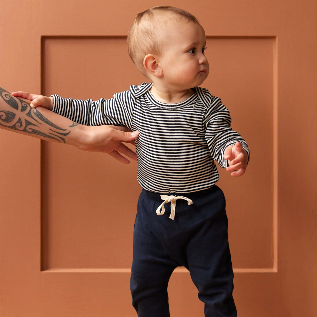 Nature Baby - Cotton Drawstring Pants - Navy