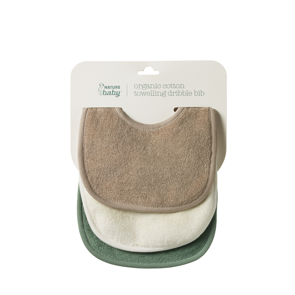 Nature Baby - Dribble Bibs 3 Pack