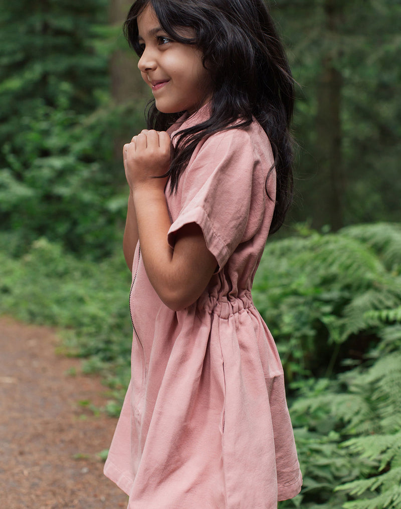 Noble Organic Utility Dress - Dusty Rose