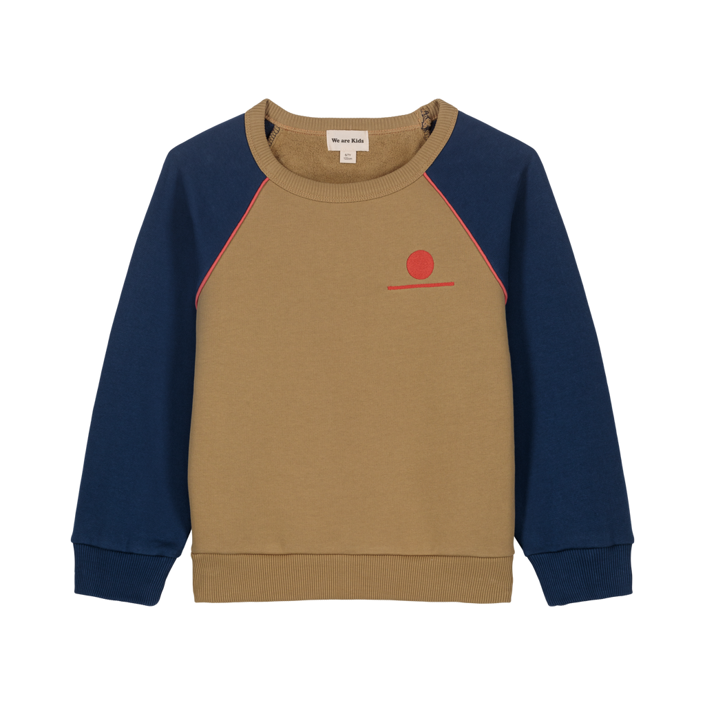 We Are Kids Sweat Henri Fleece - Toffee/ Midnight Blue