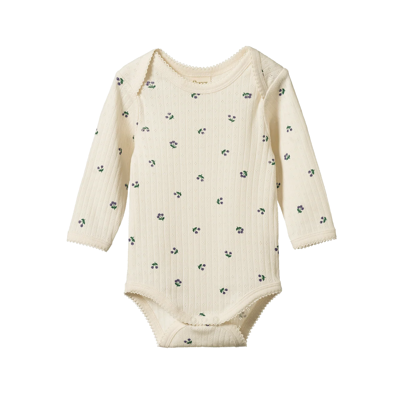 Nature Baby - Pointelle Long Sleeved Bodysuit