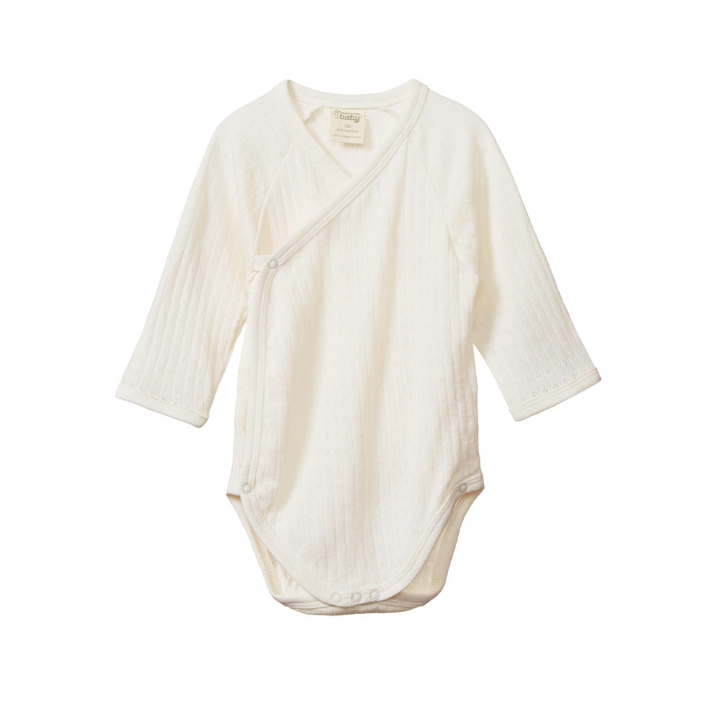 Nature Baby - Pointelle Kimono Bodysuit
