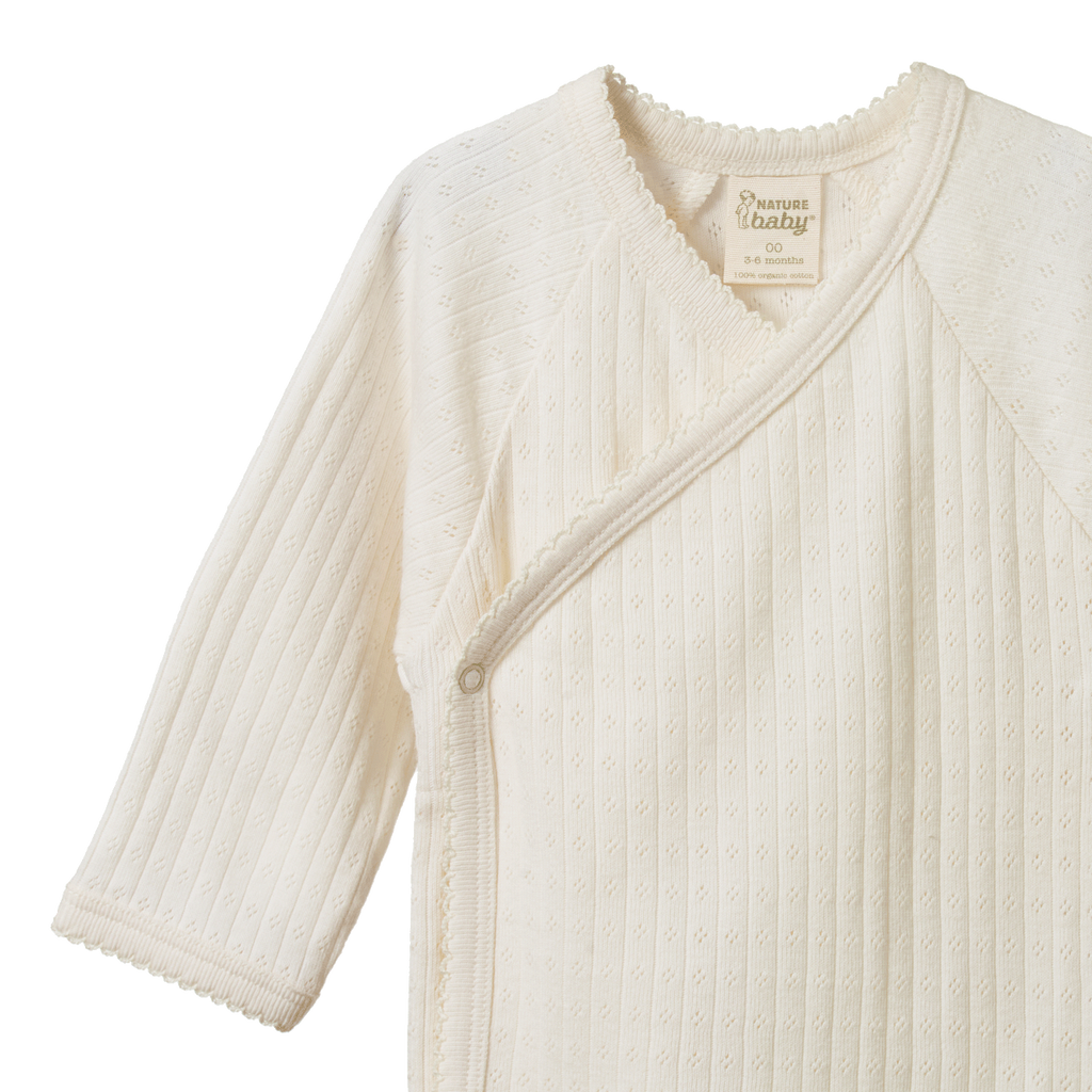 Nature Baby - Pointelle Kimono Bodysuit