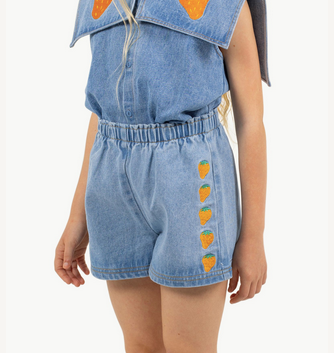 Tiny Cottons Strawberries Woven Shorts