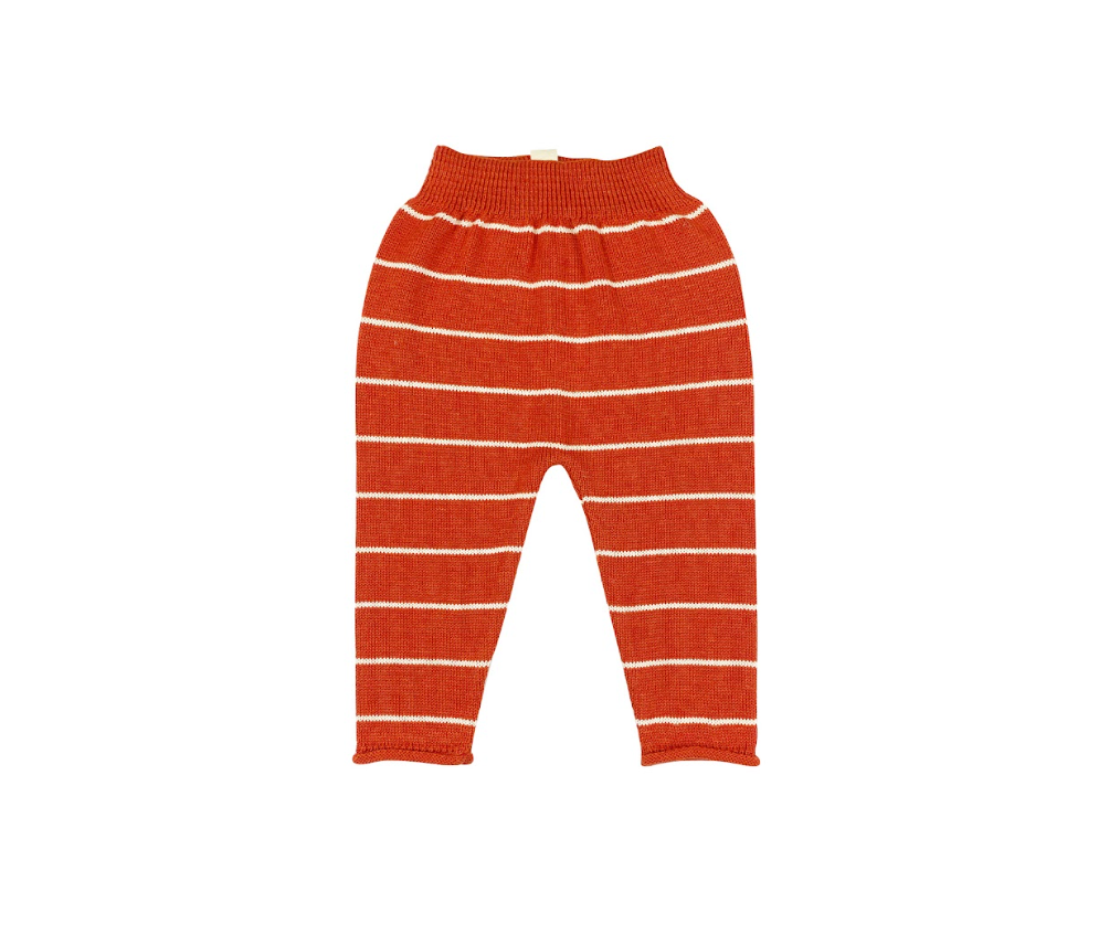 Bayiri Milky Way Pants - Tortoise Red & Milk Stripes