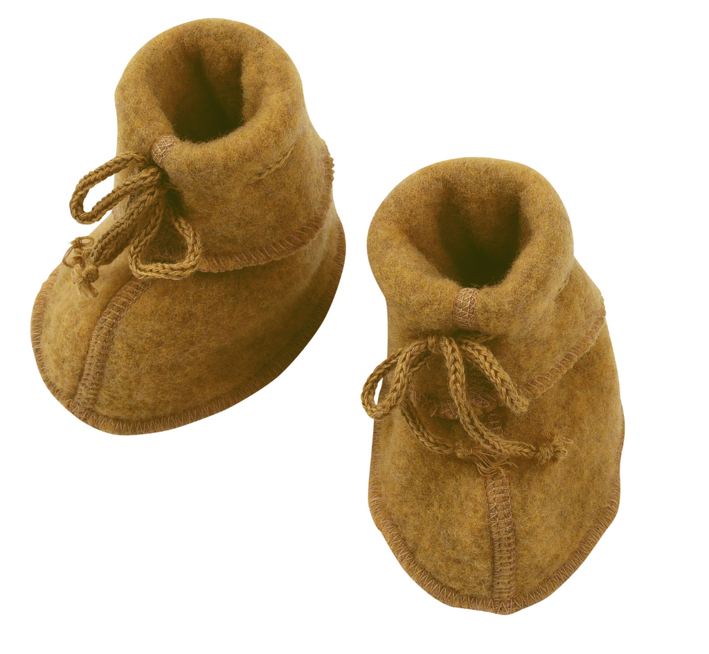 Engel Baby Booties - Saffron