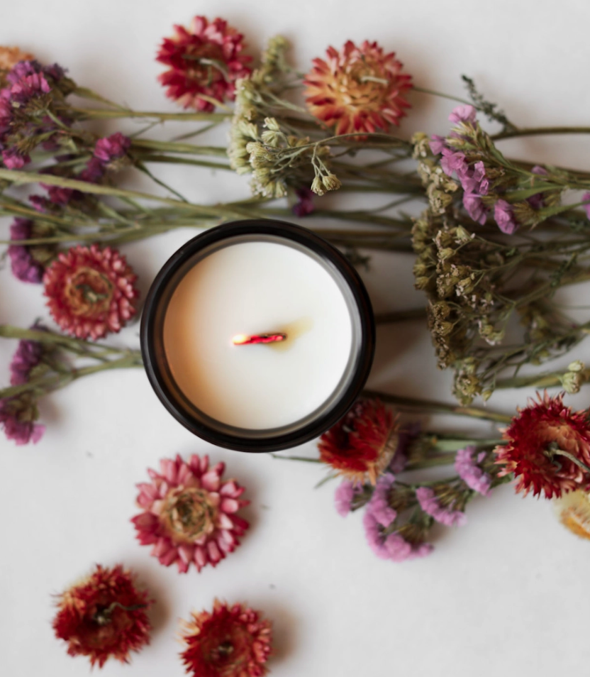 Among the Flowers Essential Oil + Soy Wax Candle - Solar