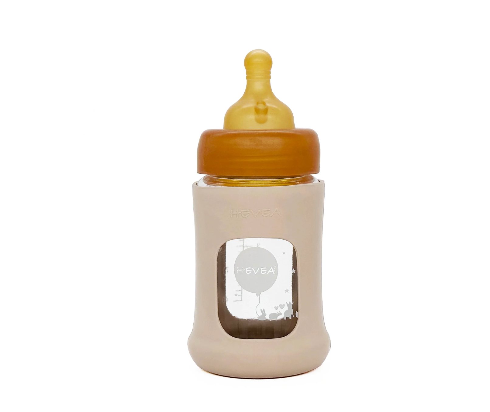 Hevea Wide Neck Baby Glass Bottle with Sleeve 150ml/5oz