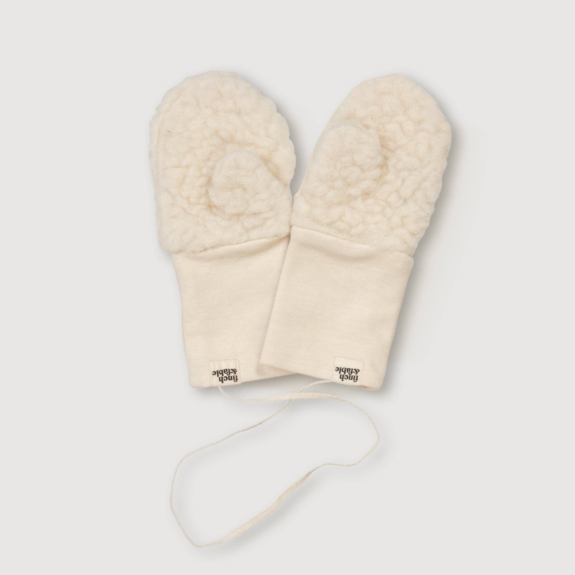 Finch & Fable - Wool Sherpa Mittens - Milk