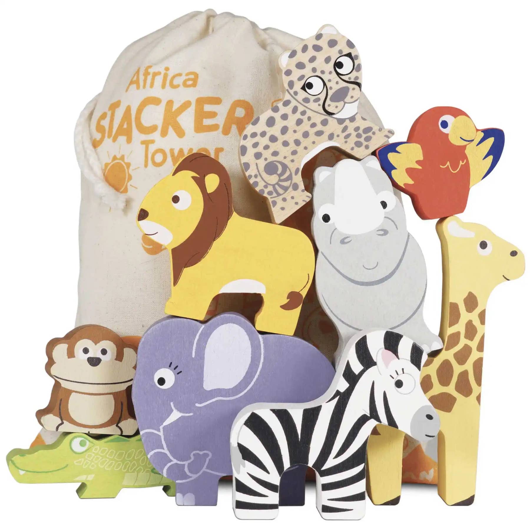 Le Toy Van Africa Stacking Tower & Bag