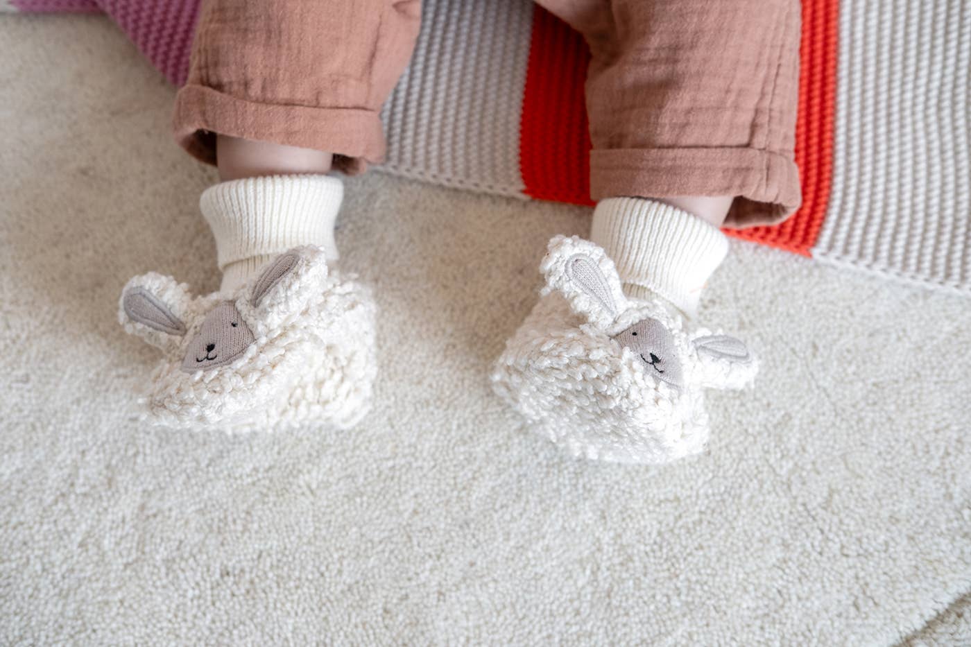 Sophie Home Ltd - Cotton Knit Baby Slipper Socks: Sheep