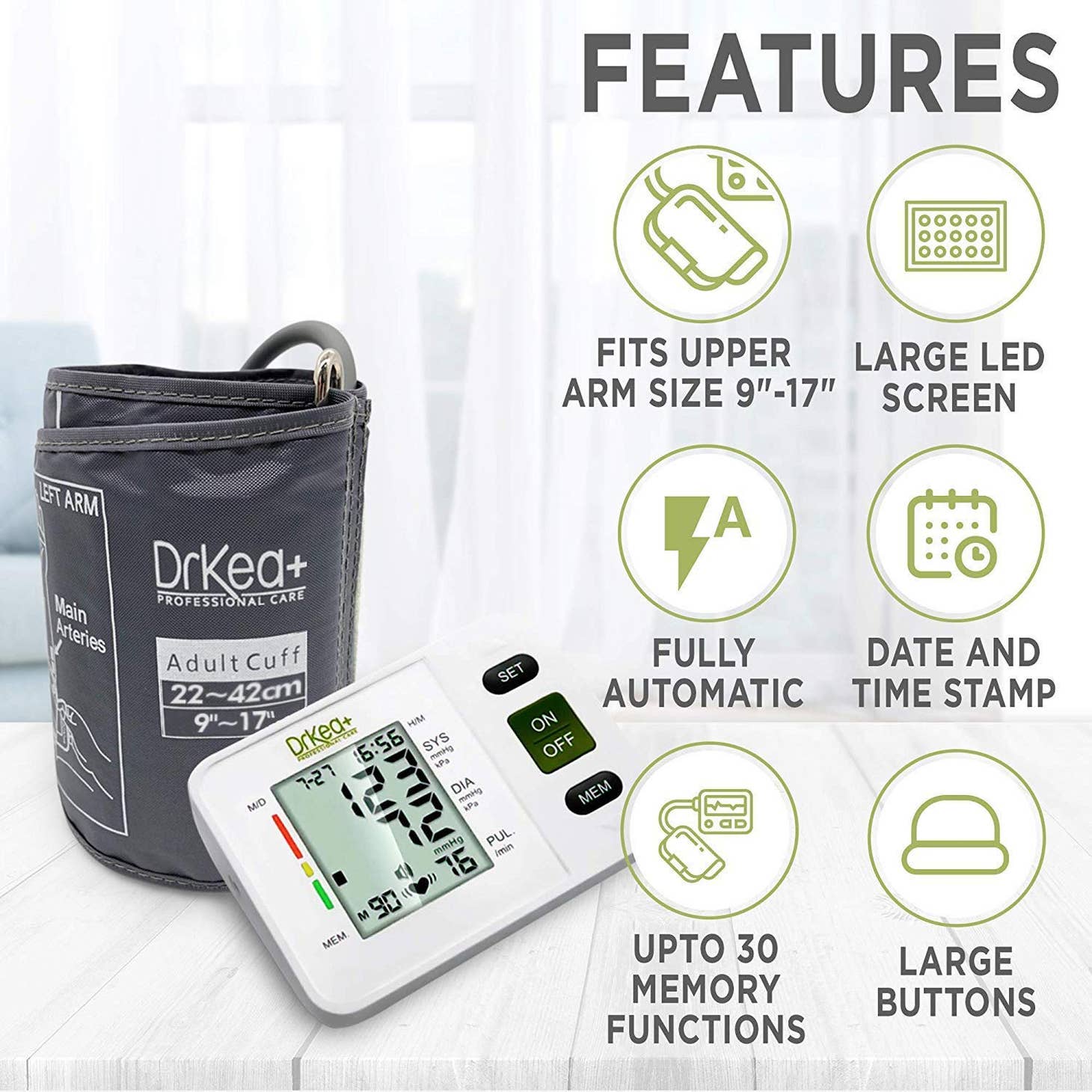 Drkea 900A Upper Arm Blood Pressure Monitor