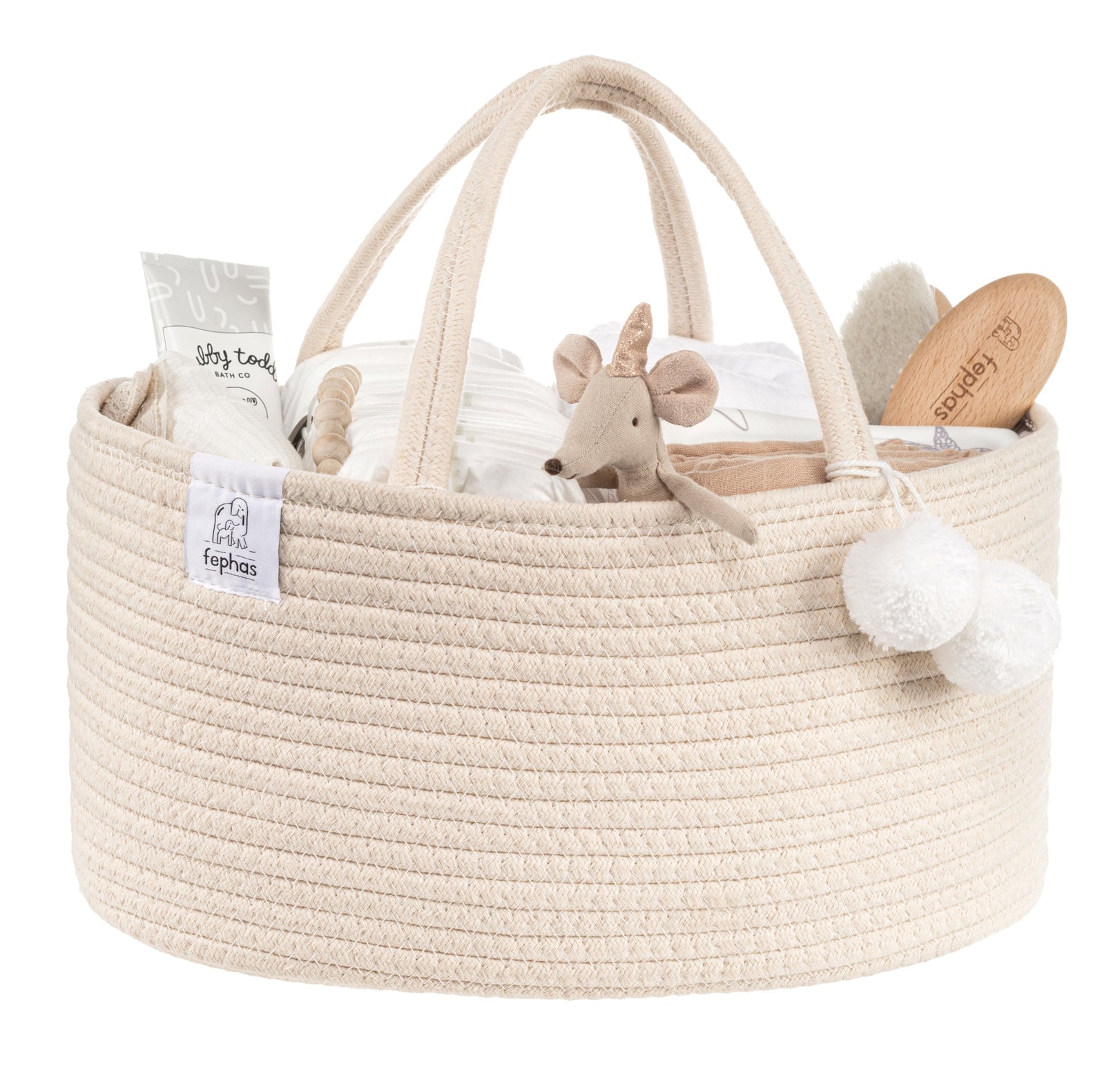 Fephas Rope Diaper Caddy - Beige