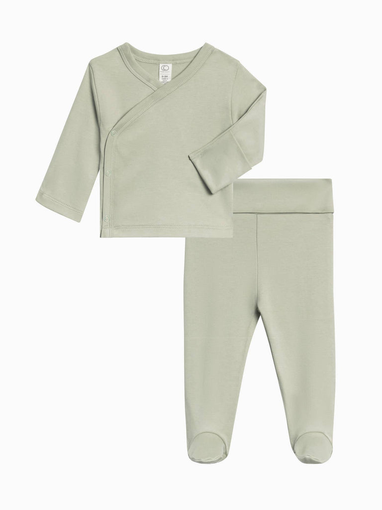 Colored Organics Riley 2 Piece Kimono Wrap Top + Pant Set