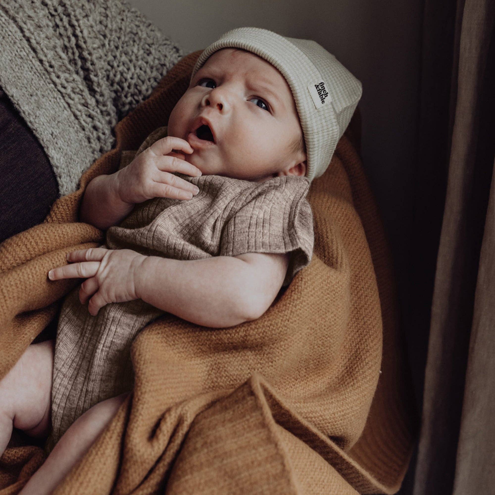 Finch & Fable - Wool Rib S/S Bodysuit - Sand