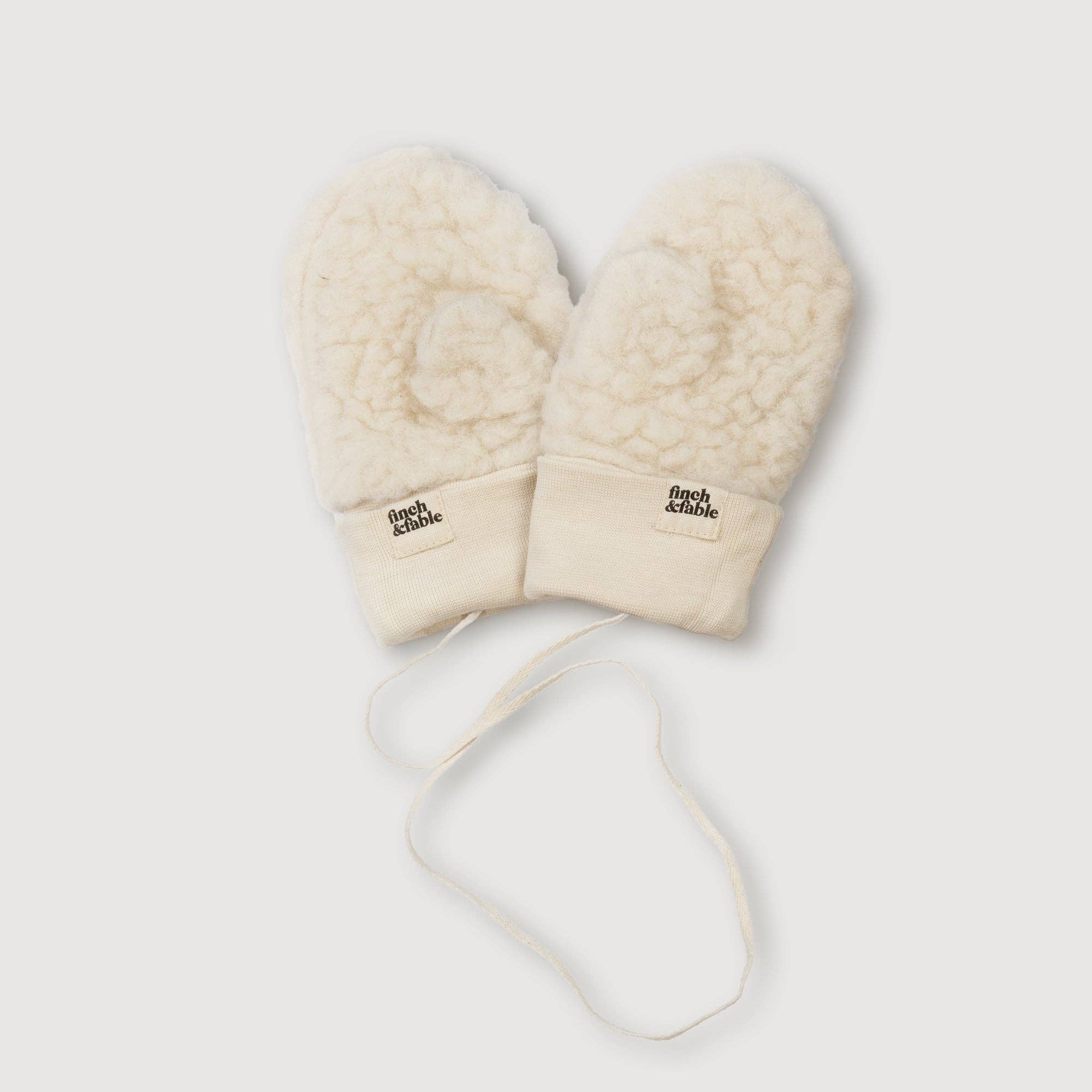 Finch & Fable - Wool Sherpa Mittens - Milk