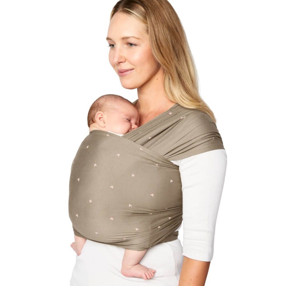 Ergobaby Aura Baby Wrap - Olive Hearts