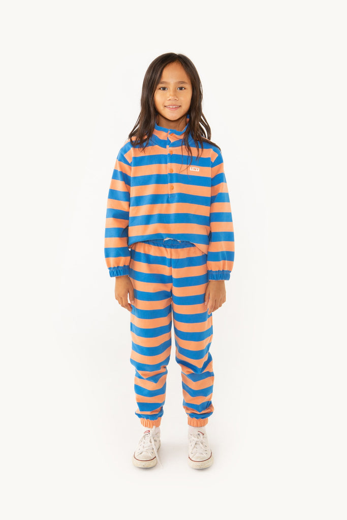 Tiny Cottons Tiny Stripes Sweatpants - Light Rust/ Blue