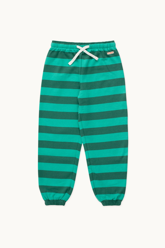 Tiny Cottons Tiny Stripes Sweatpants - Emerald/ Dark Green