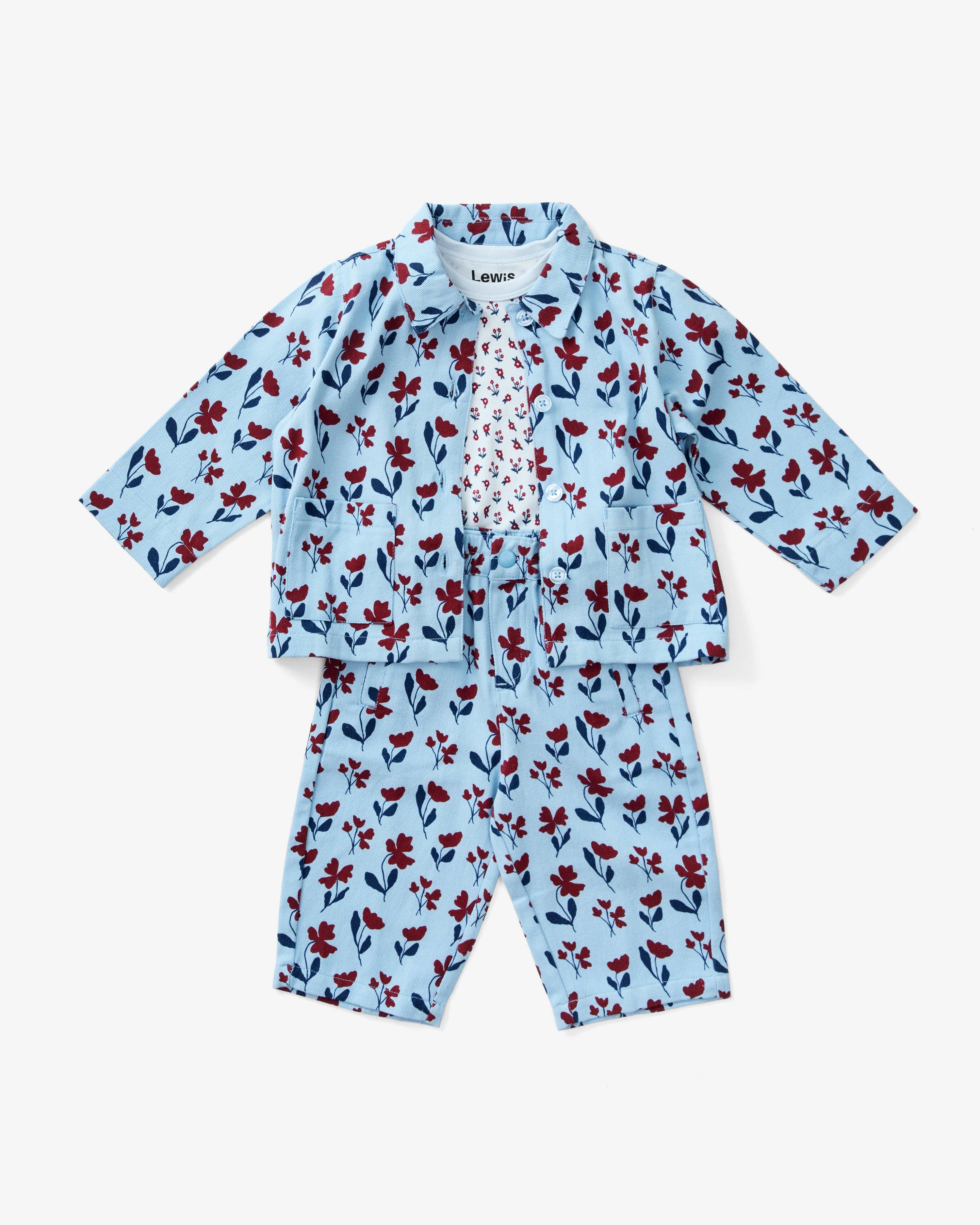 Lewis - Barrel Pant - Poppy | Lake