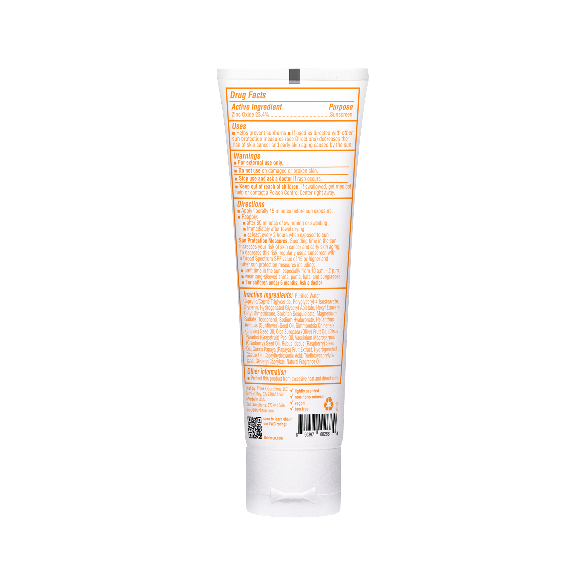 Think - Think Baby SPF 50 Sunscreen (3oz), EWG Rated