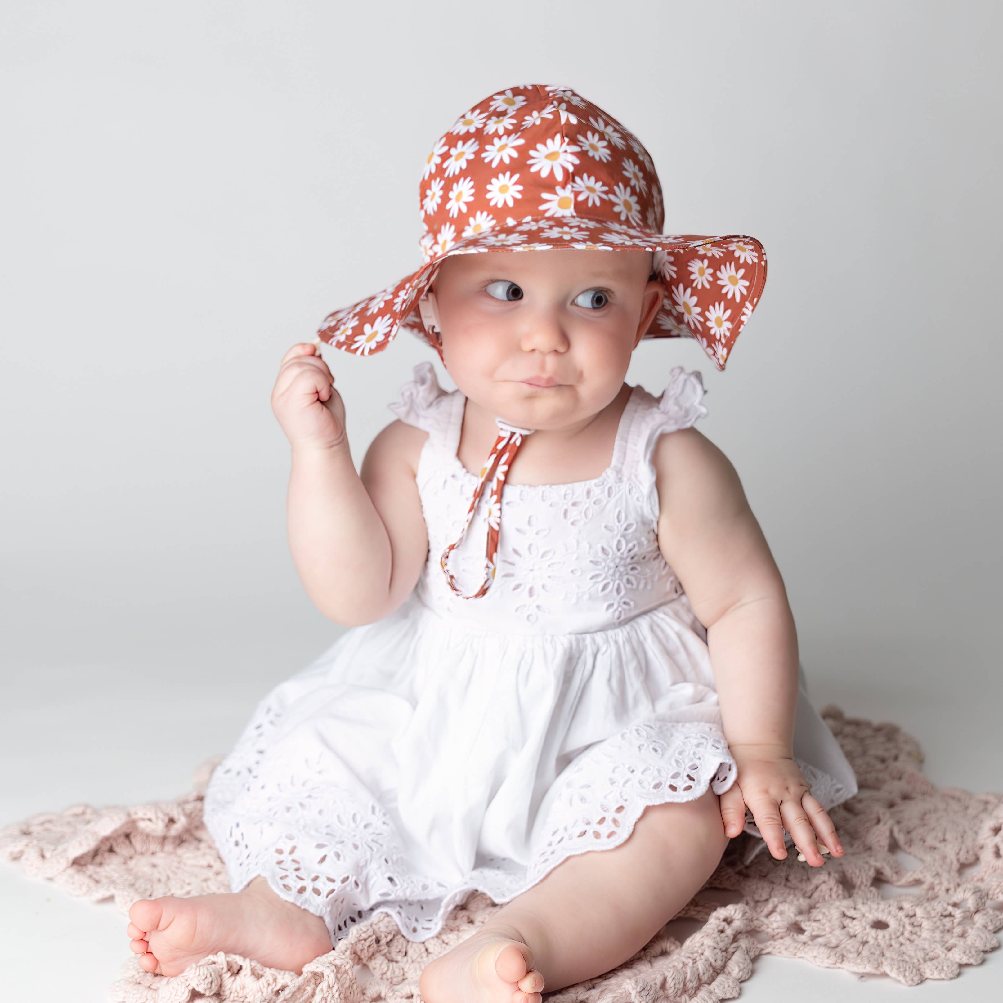 Huggalugs - Ginger Daisy Sunhat UPF 50+ Baby & Toddler