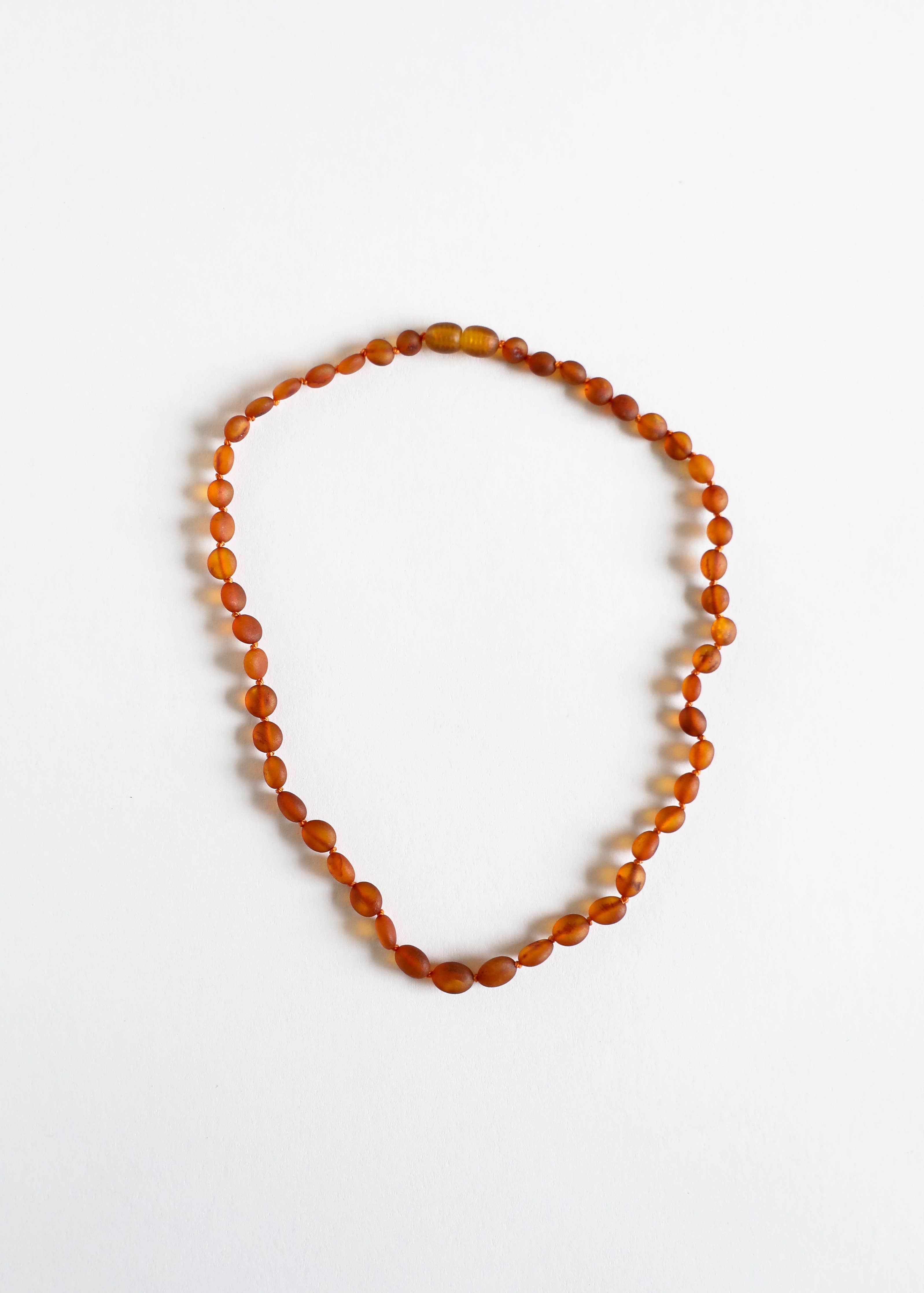 CanyonLeaf - Raw Cognac Baltic Amber || Classic || Necklace