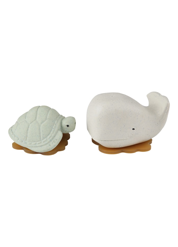 Hevea Squeeze'N' Splash Bath Toy - Whale & Turtle