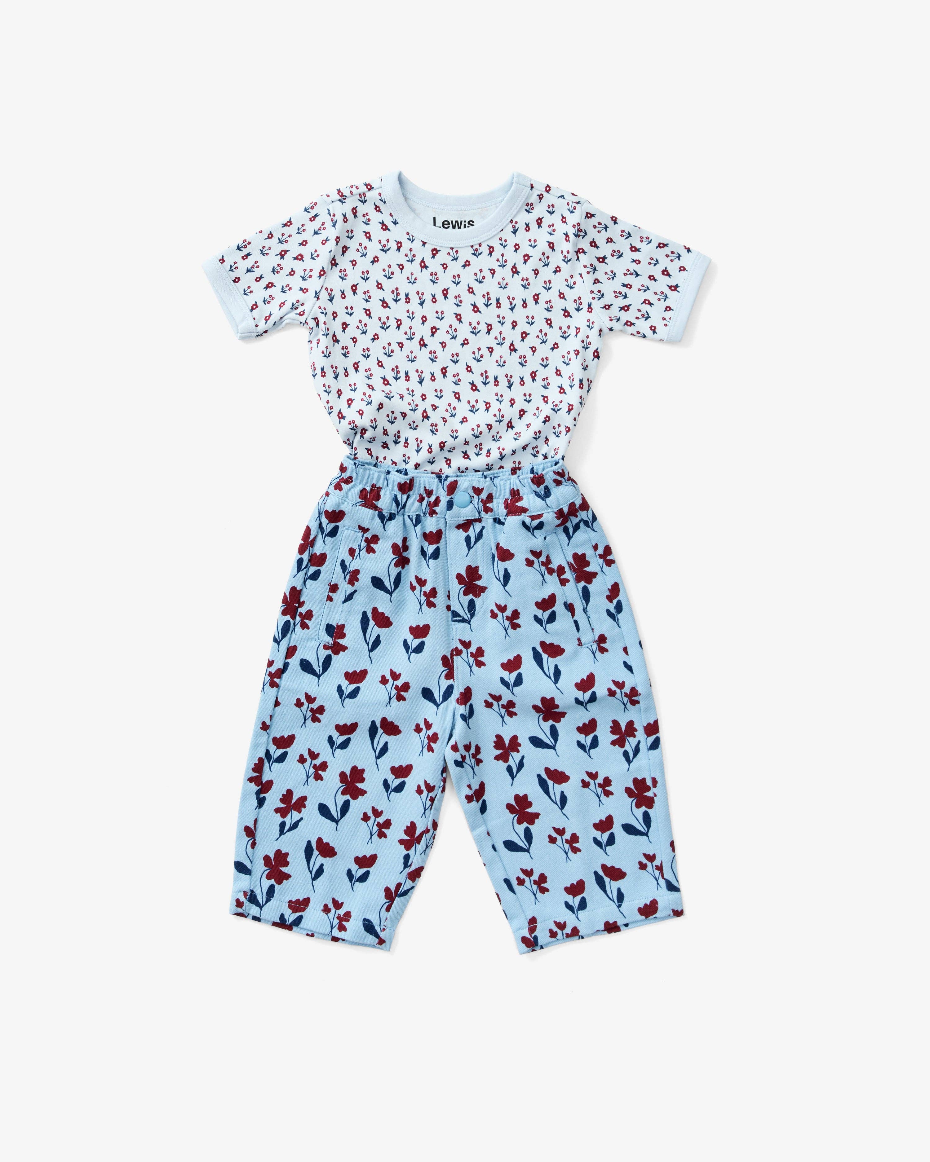 Lewis - Barrel Pant - Poppy | Lake
