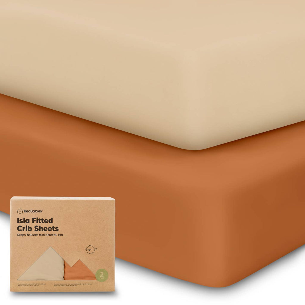 KeaBabies 2-Pack Isla Fitted Crib Sheet