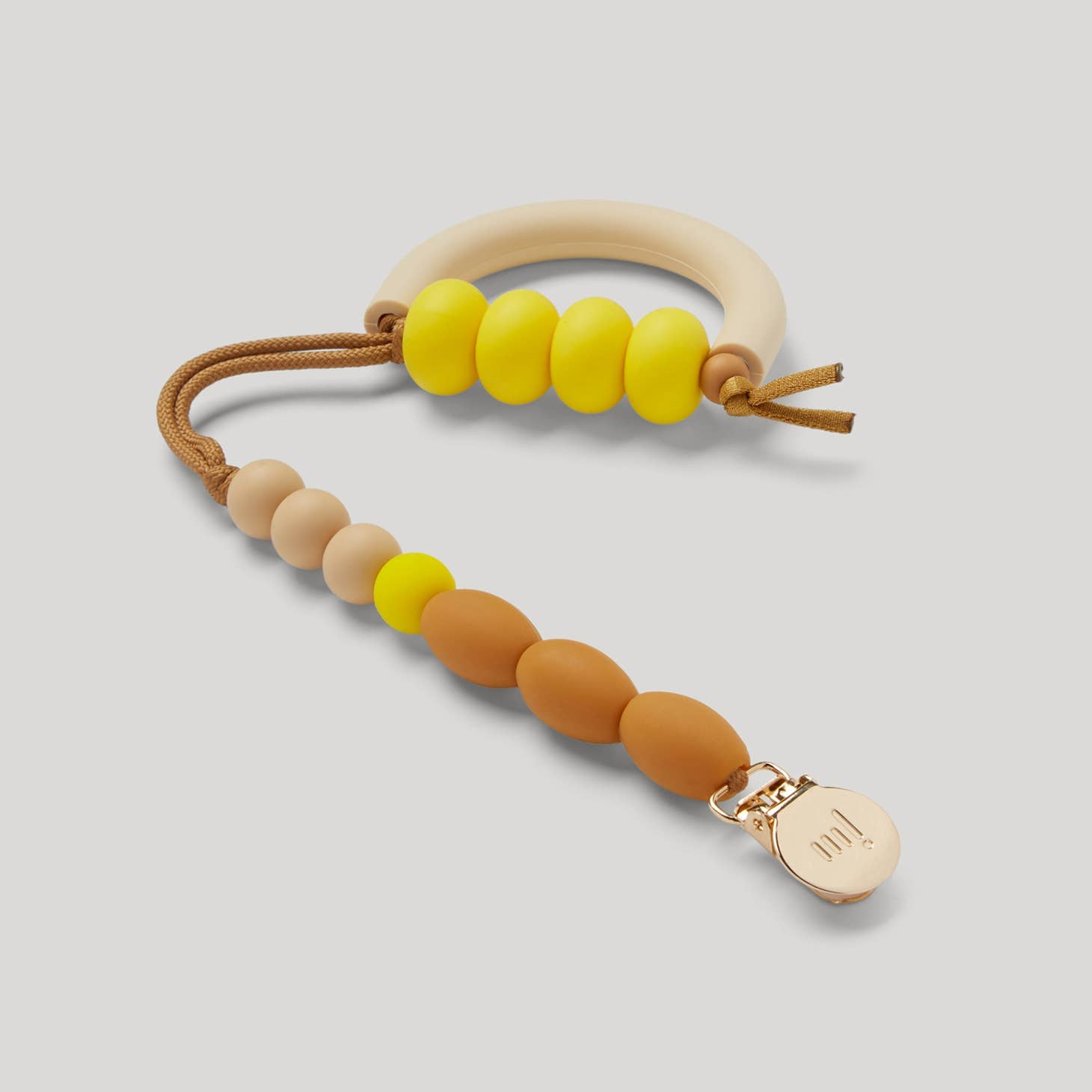 January Moon Arch Teether + Clip Set - Honey