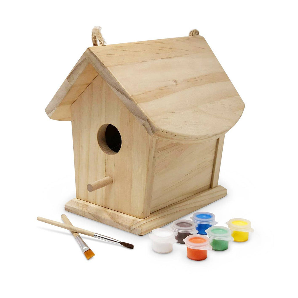 Kinderfeets Birdhouse with Paint & Brushes