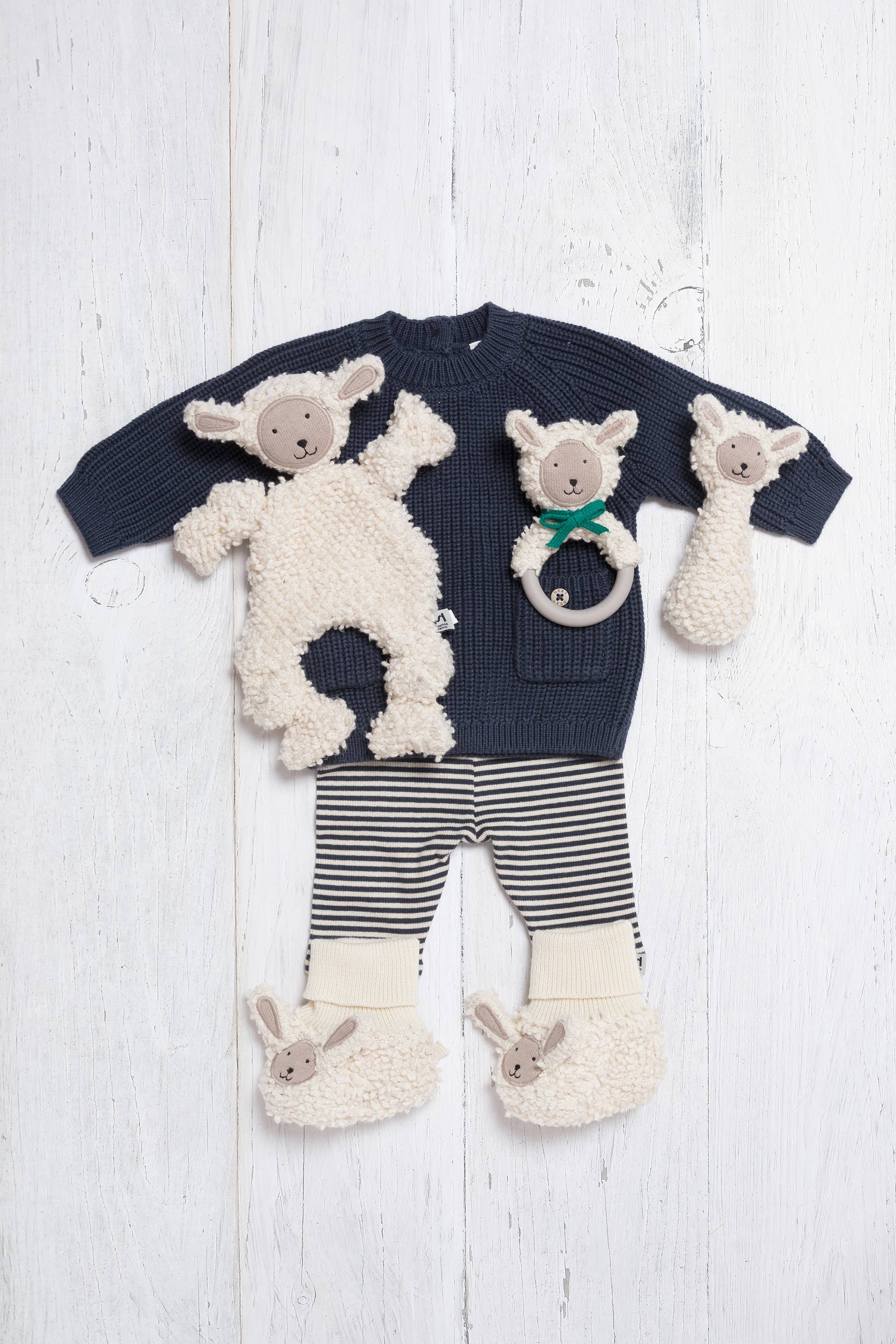 Sophie Home Ltd - Cotton Knit Baby Comforter Cuddle Cloth: Sheep