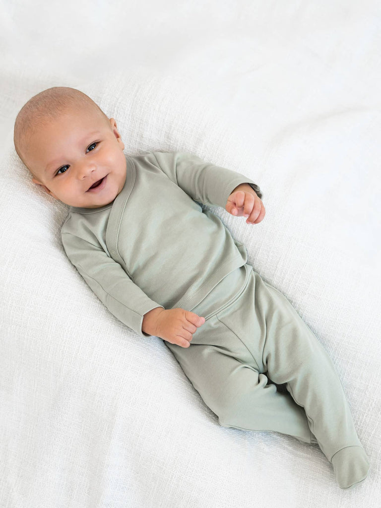 Colored Organics Riley 2 Piece Kimono Wrap Top + Pant Set