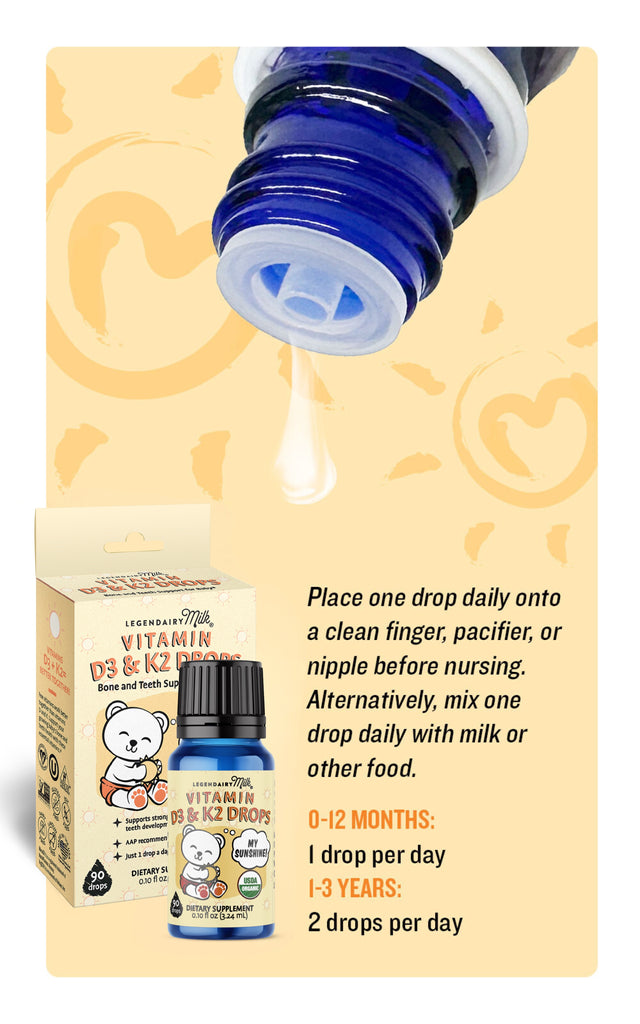 Legendairy Milk Baby Vitamin D3 & K2 Liquid Drops