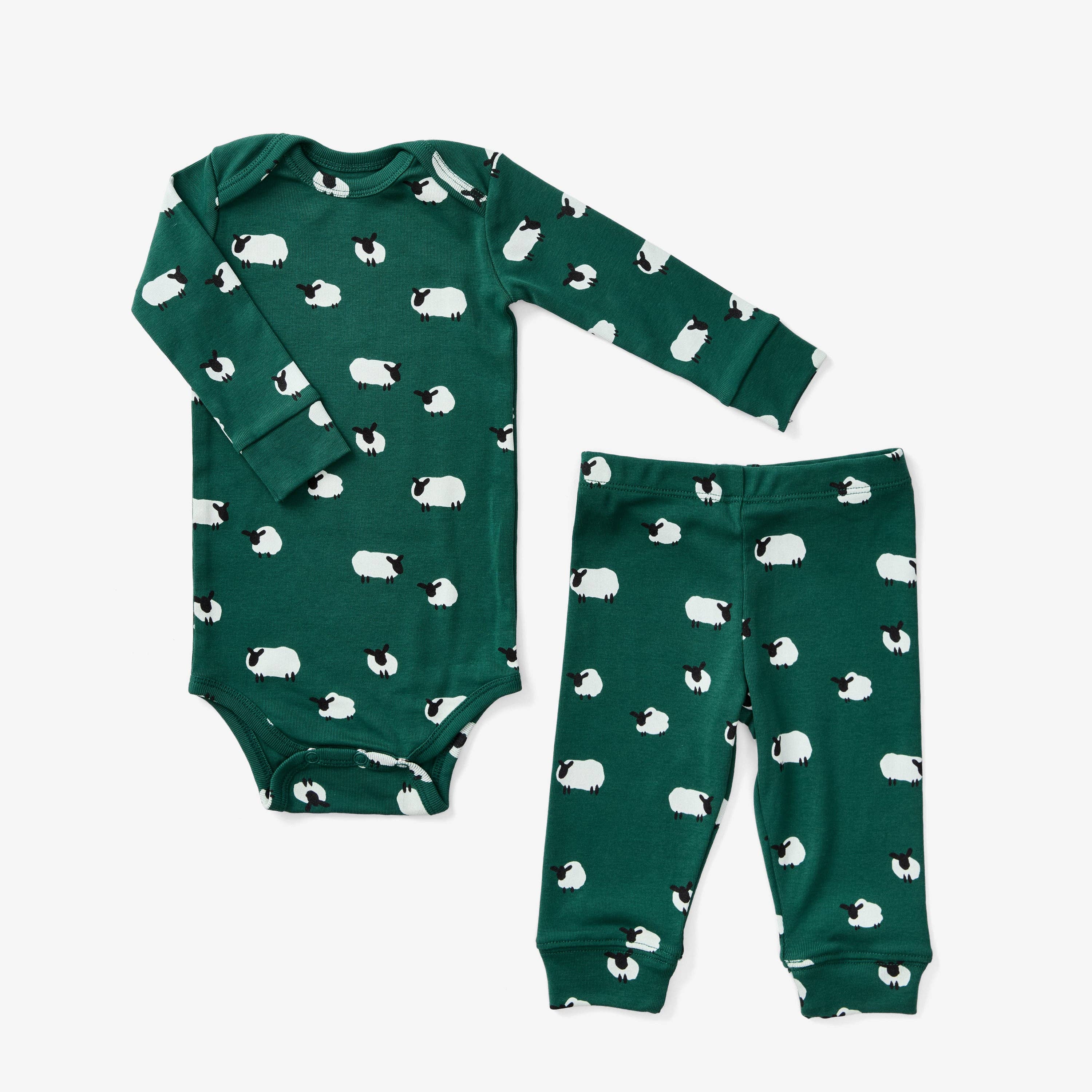 Lewis - Onesie + Pant Set - Sheep | Pine