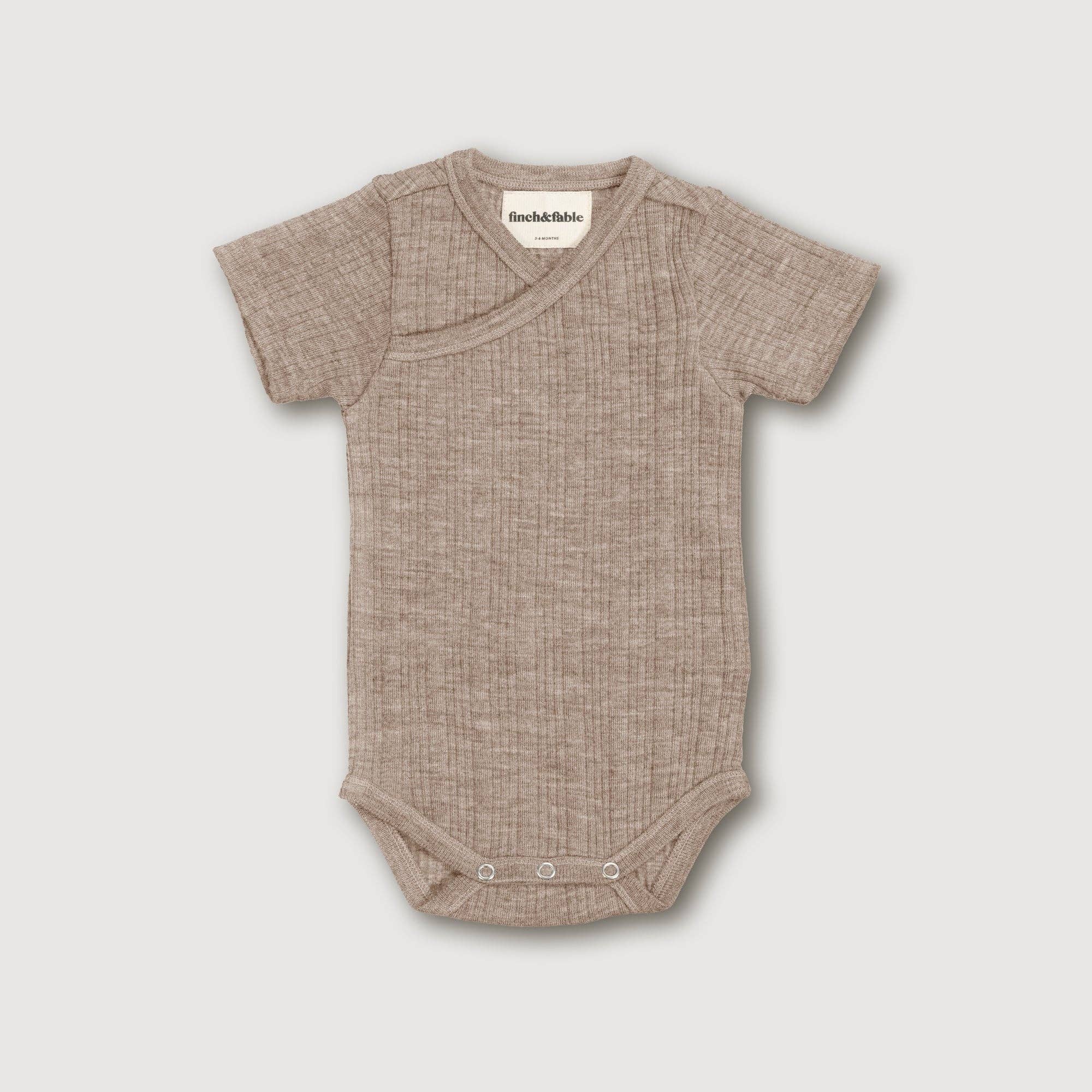Finch & Fable - Wool Rib S/S Bodysuit - Sand